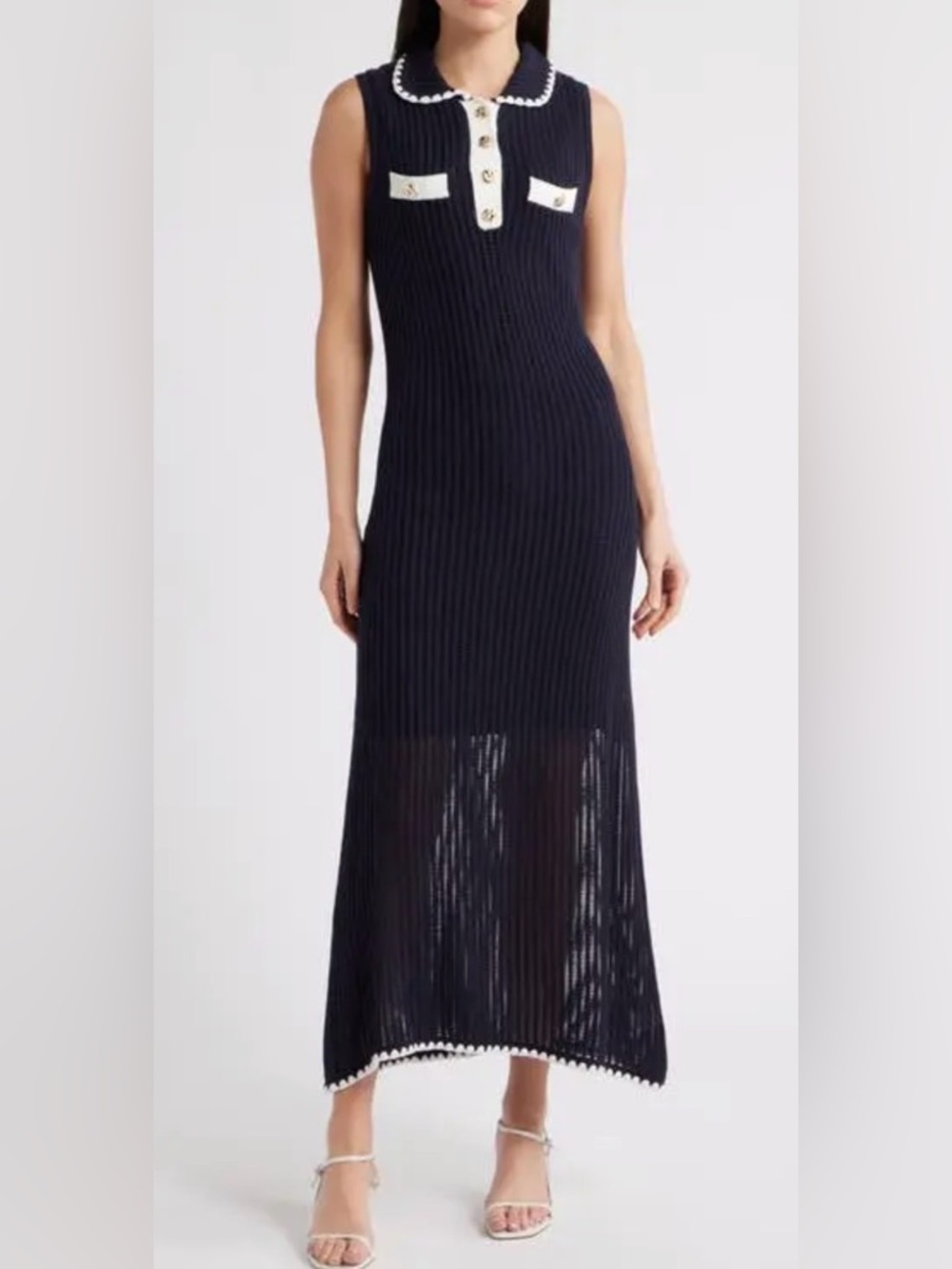 ZOE AND CLAIRE
Polo Sweater Midi Dress